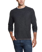 STONEWASH RAGLAN CREW IN EBONY | Sweaters | Weatherproof Vintage