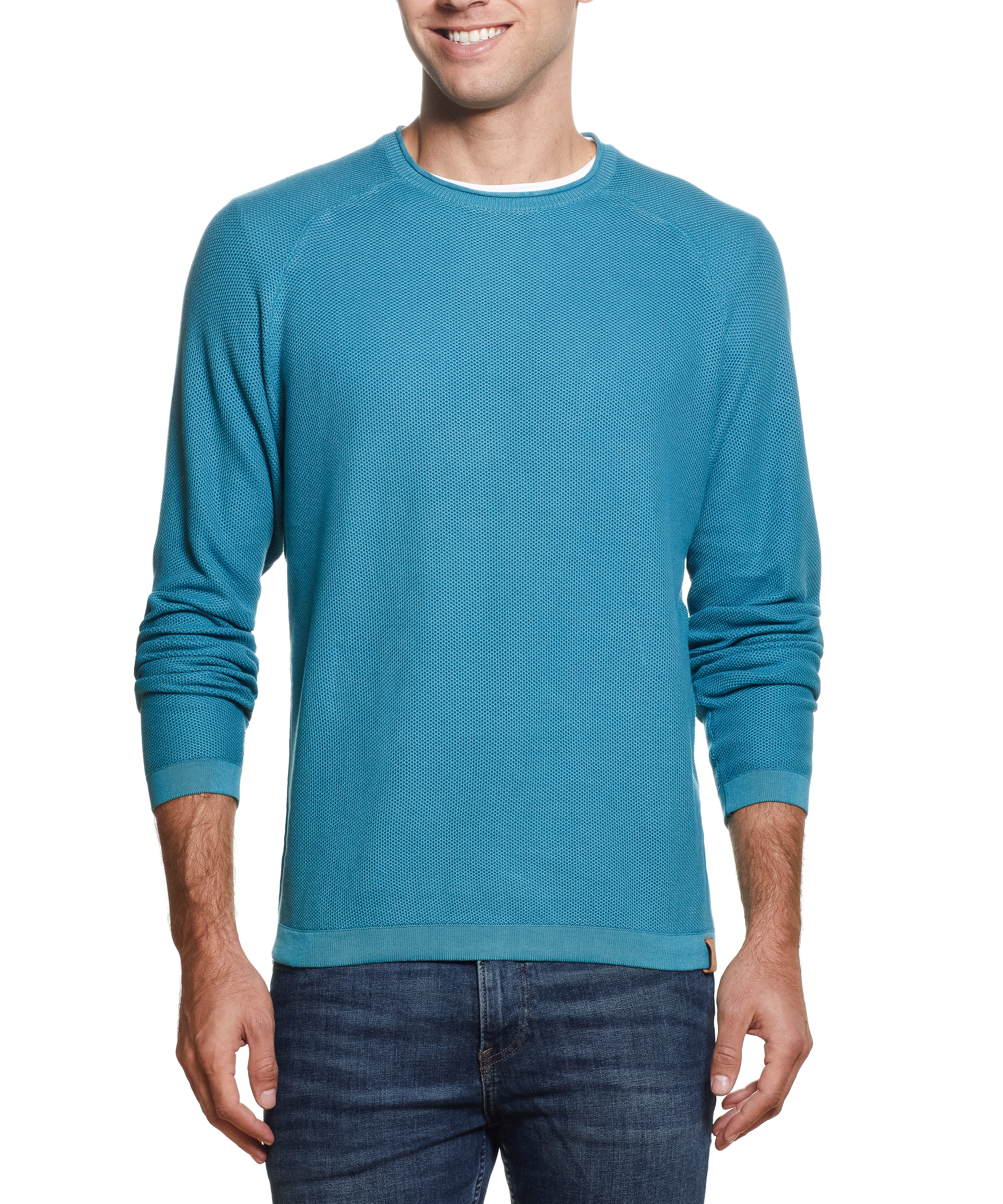 Stonewash Raglan Crew In Hydro | Sweaters | Weatherproof Vintage