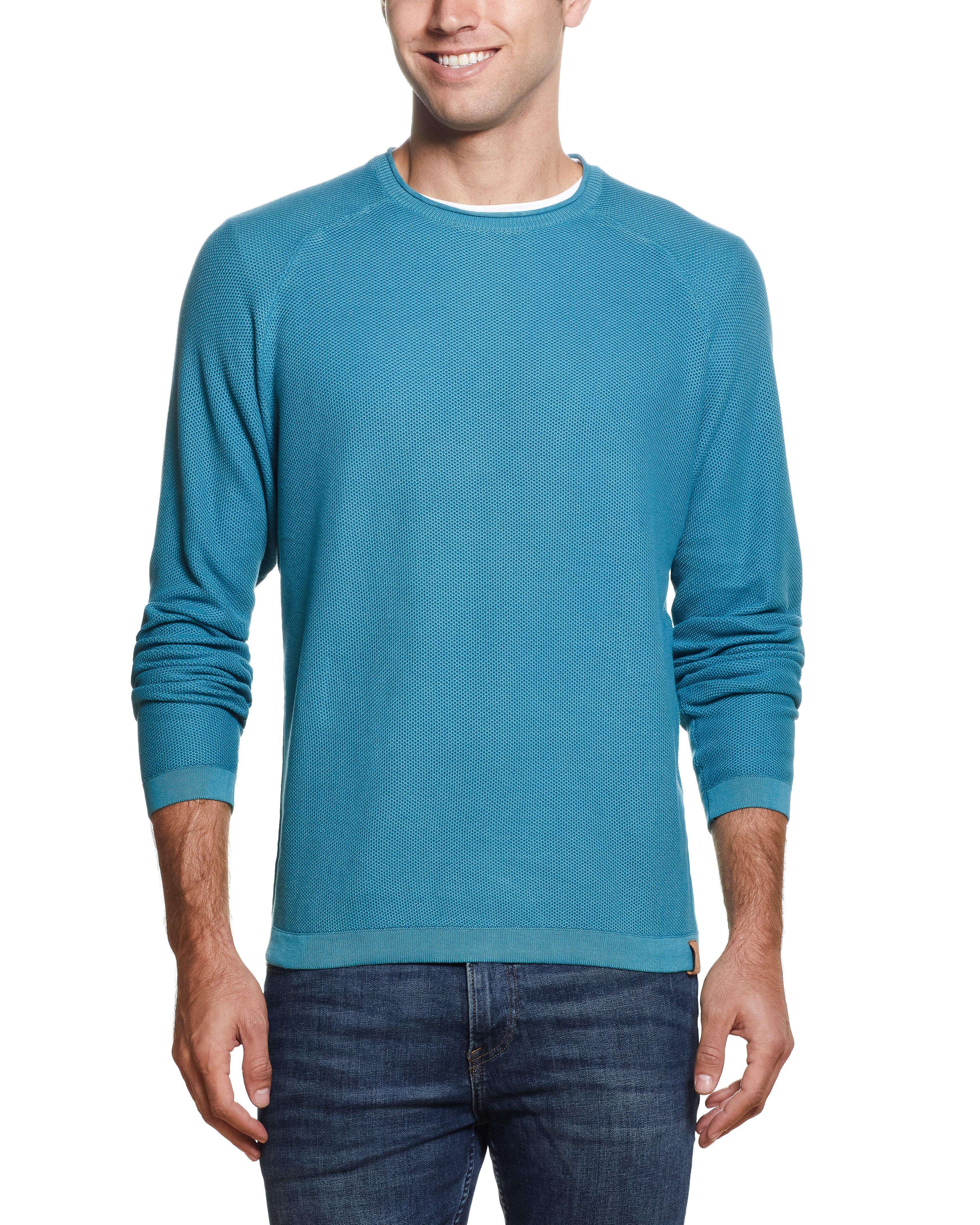 Stonewash Raglan Crew In Hydro | Sweaters | Weatherproof Vintage