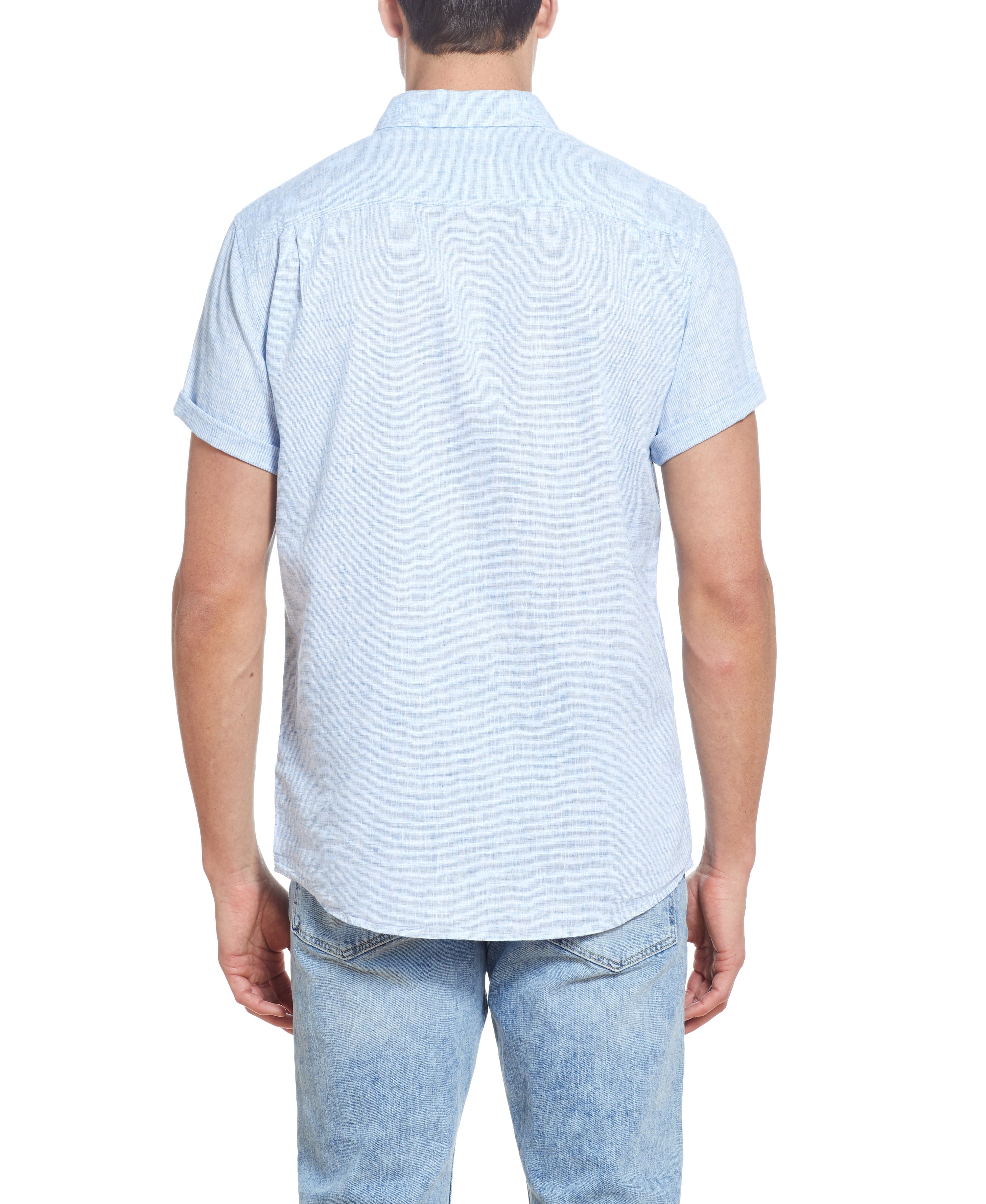 Linen Cotton Shirt in CENDRE BLUE
