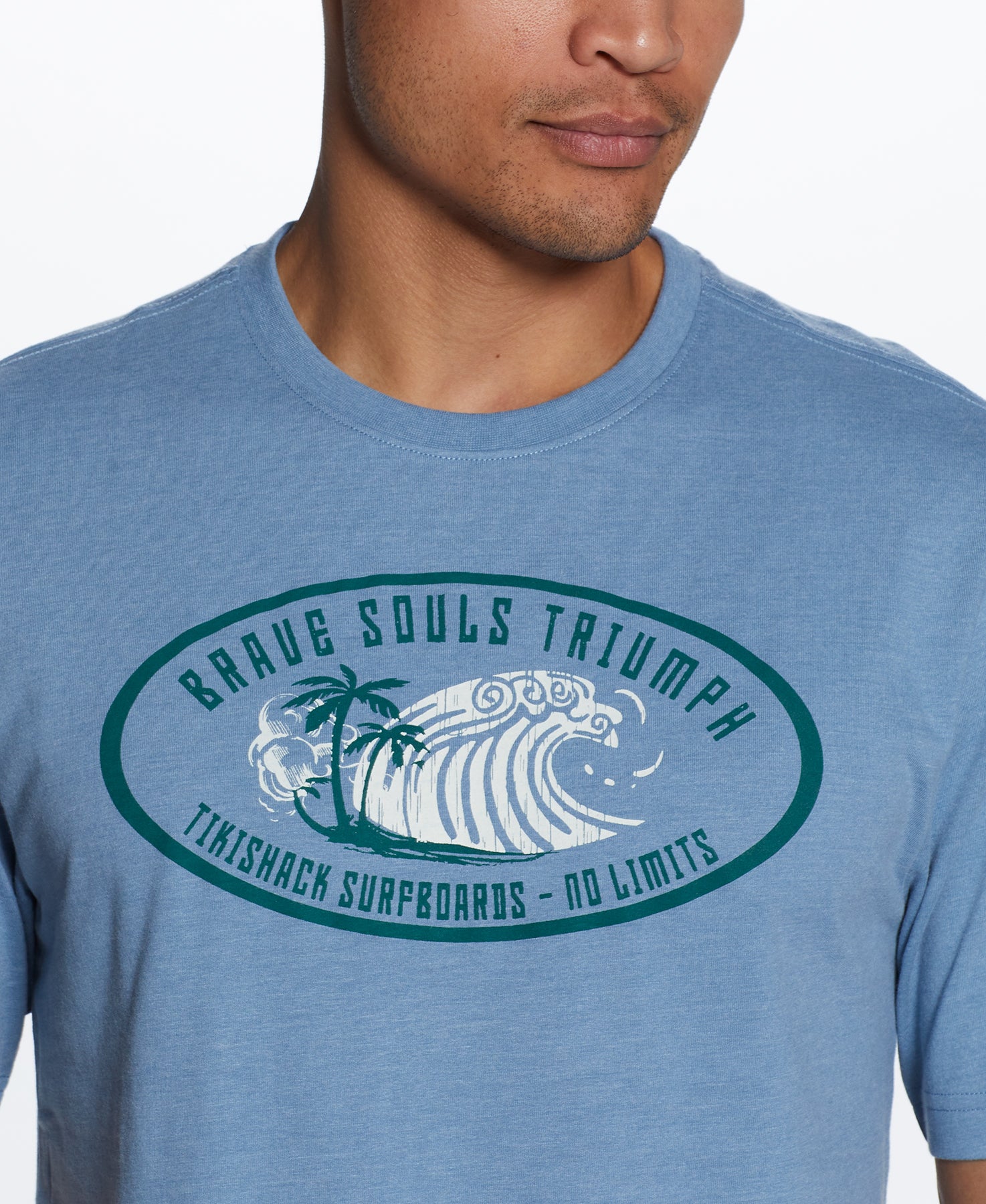 SURF WAVE TEE IN BLUE SHADOW