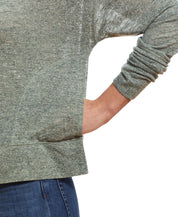 Texture Melange Top In Green