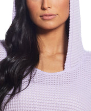 Women'S Dolman Mesh Knit Hoodie In Purple