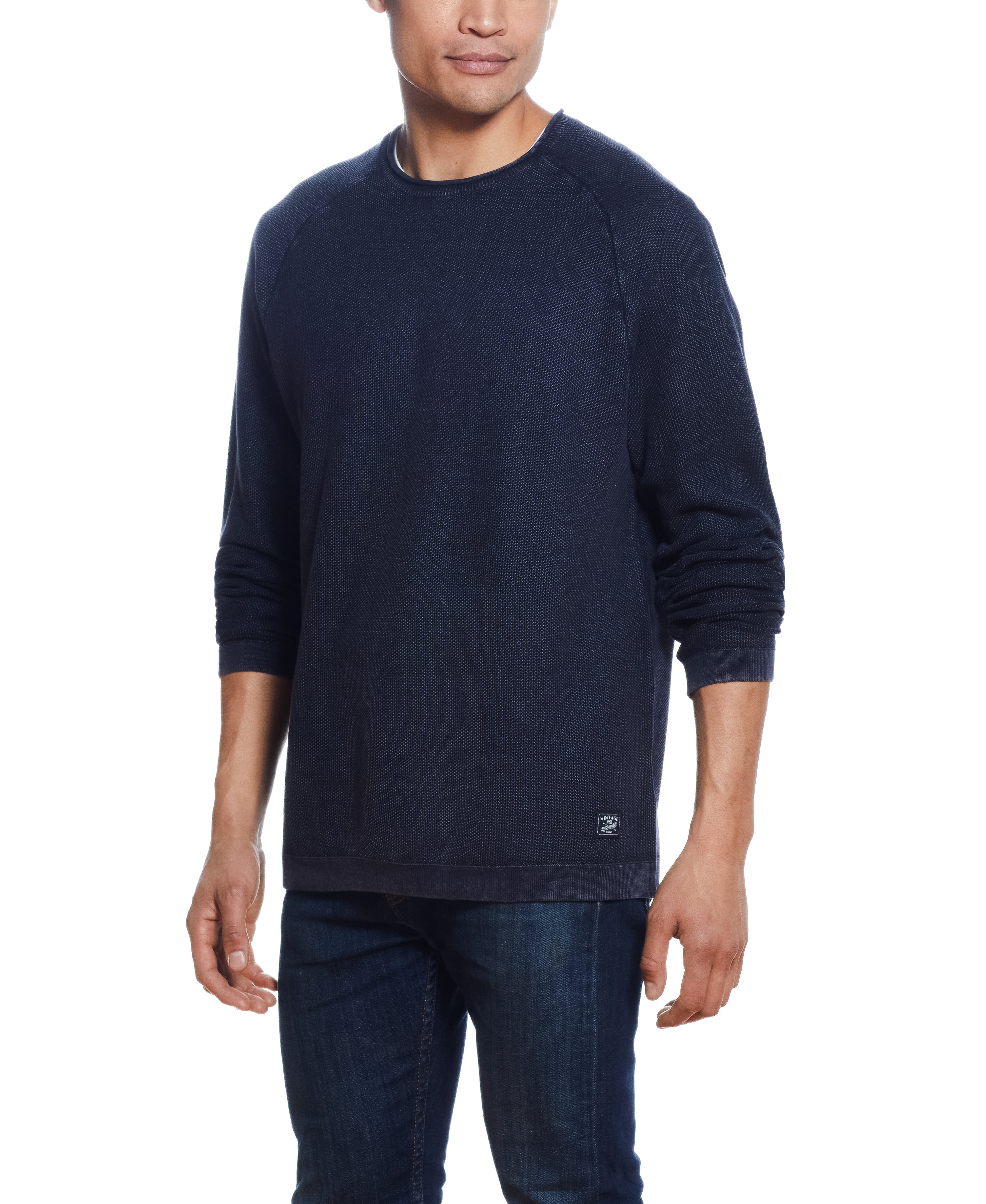 Stonewash Raglan Sweater in Blue Nights