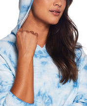 Water Color Slub Hoodie  In Aquatic