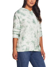 Water Color Slub Hoodie  In Seaspray