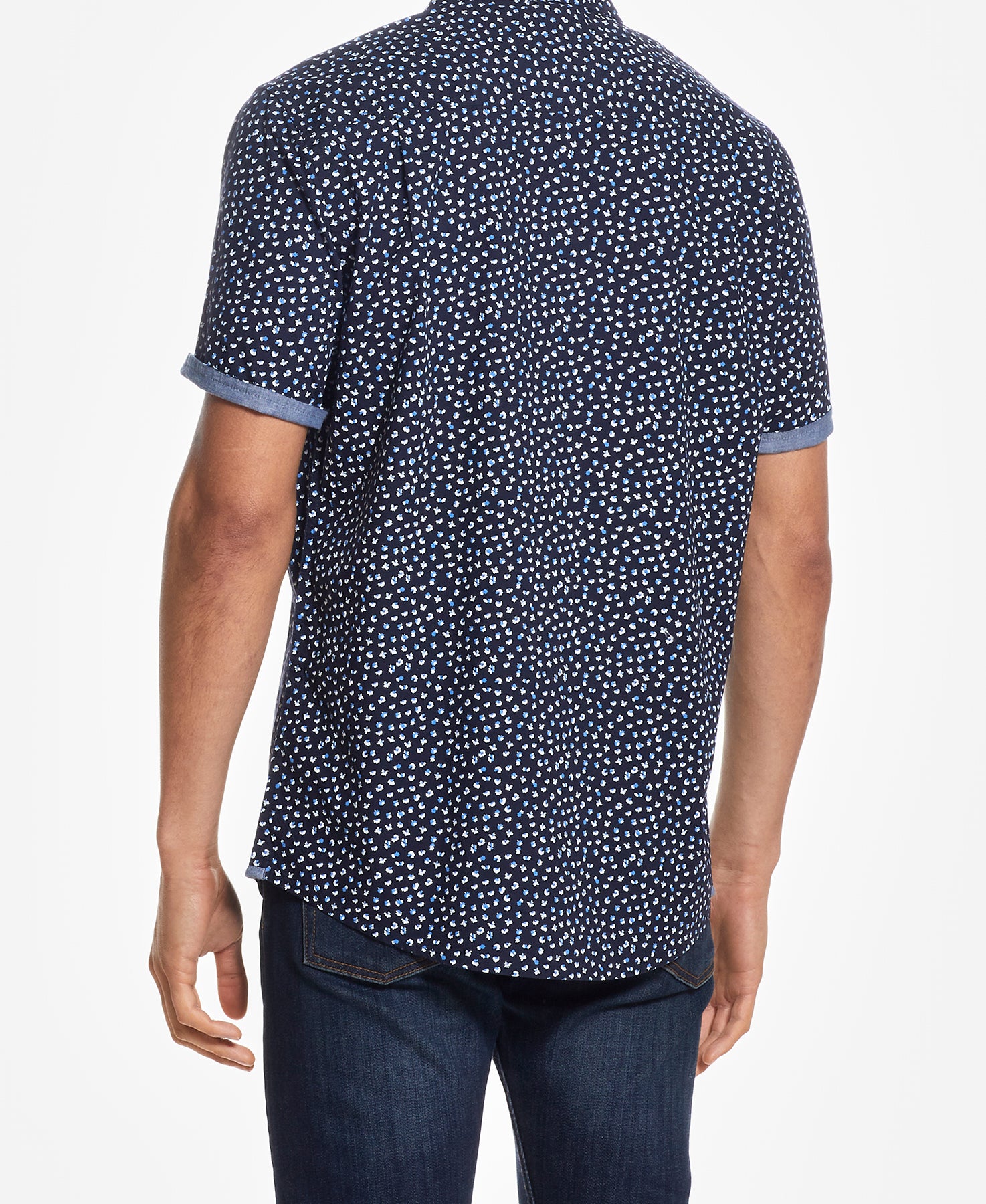 PEACHED POPLIN liberty PRINT IN POLAR NIGHT
