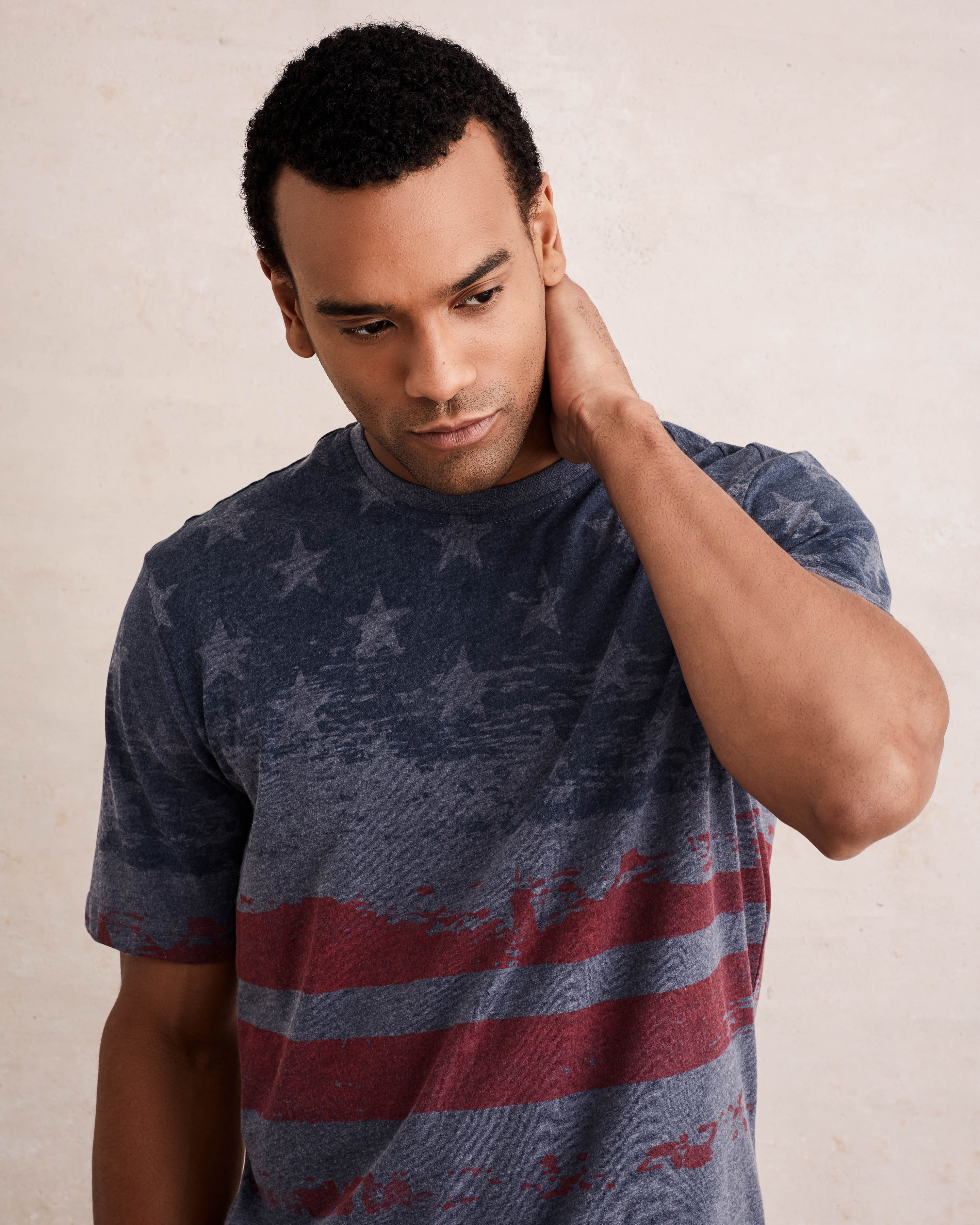 STARS AND STRIPES TEE  IN BLUE NIGHTS